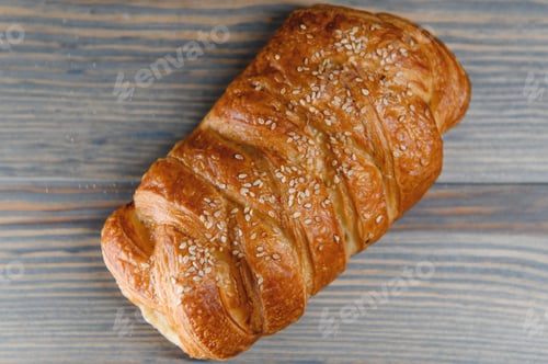 Preview: Pastries on a wooden background