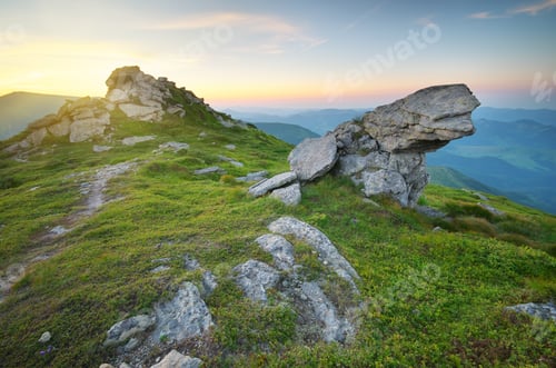 Preview: Mountain sunset landscape