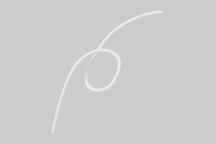 Preview: White flexible tube in a circular shape