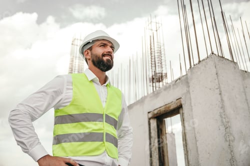 Preview: Confident contractor on construction site