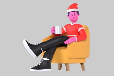 Preview: Cartoon character sitting in a chair