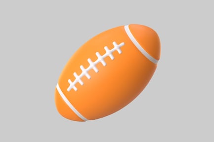 Preview: Orange football with white accents