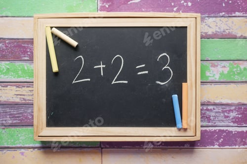 Preview: Mistake in math formula on chalkboard, education concept