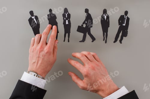 Preview: Boss choosing employee close up.