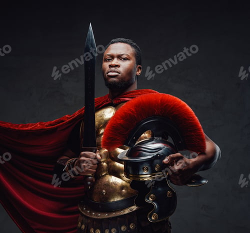 Preview: Proud legionary of african descent under breeze