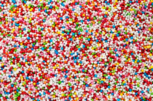 Preview: Multicoloured sweet sugar balls. Small ball pattern.
