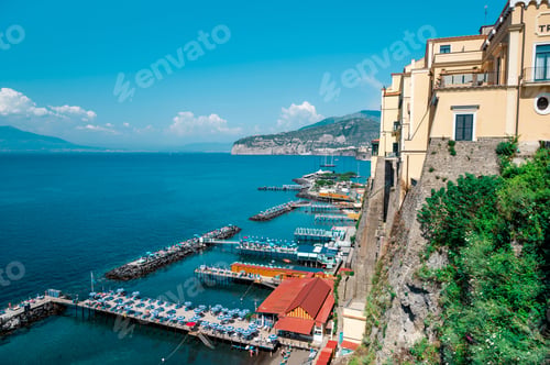 Preview: View of the Tyrrhenian sea coast in Sorrento, Italy