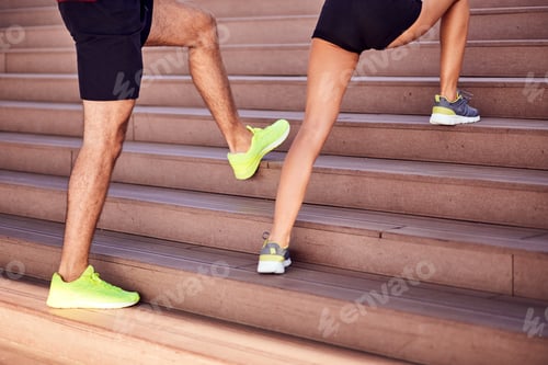 Preview: Modern Couple Doing Exercise In Urban Area.