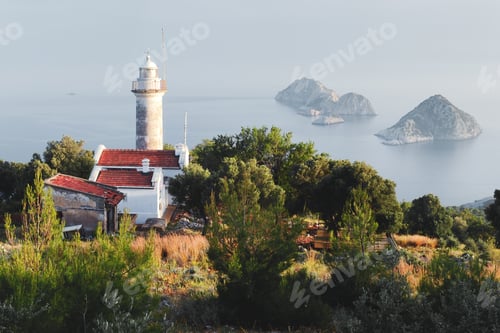 Preview: Picturesque scene with lighthouse on Gelidonya cape
