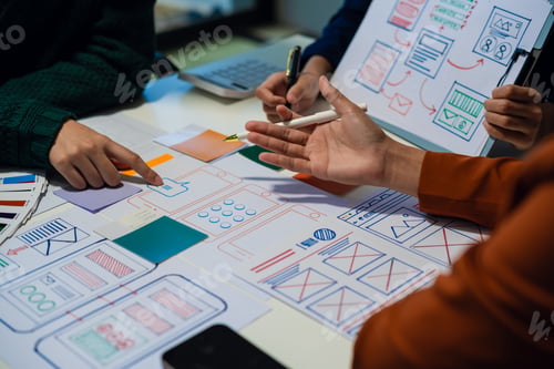 Preview: Creative digital development agency. developer team brainstorming on their project