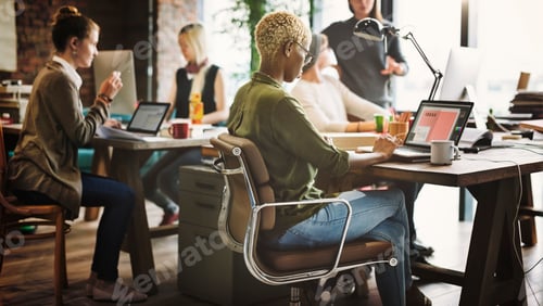 Preview: African Descent Brainstorming Working Workplace Concept