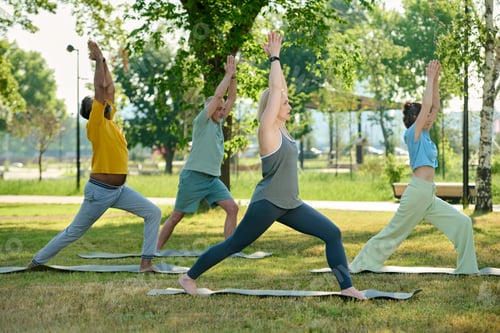 Preview: Active people exercising outdoors