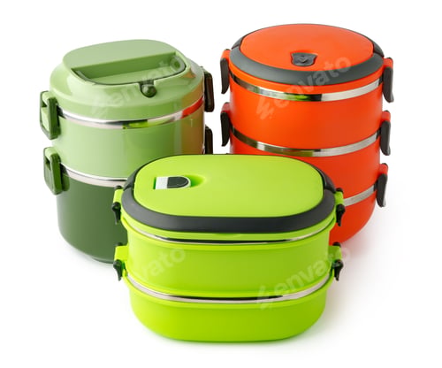 Preview: Take away food boxes containers on white background