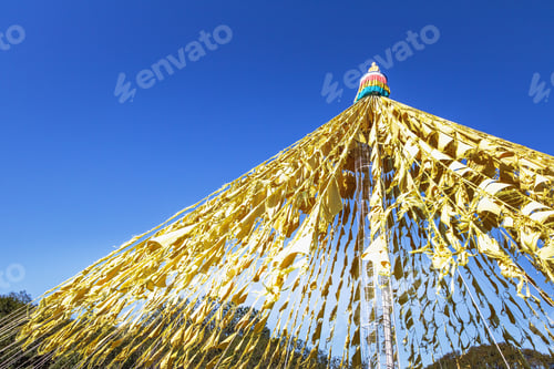 Preview: Buddhist Praying Flags at Chagdud Gonpa Khadro Ling Buddhist Temple - Tres Coroas, Brazil
