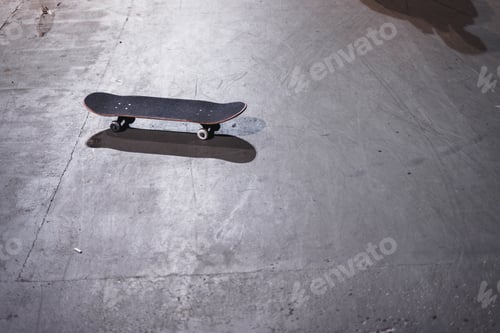 Preview: Lonely skateboard at night