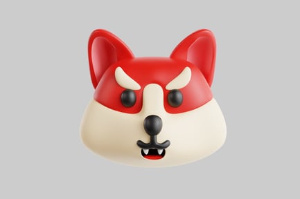 Preview: Angry red fox head