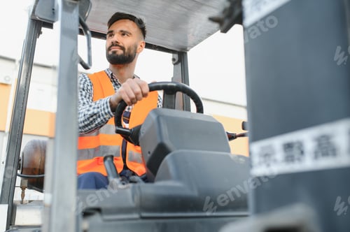 Preview: friendly forklift driver at work