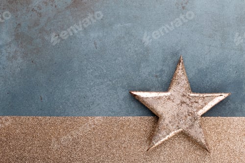 Preview: Christmas holidays composition on wooden background.