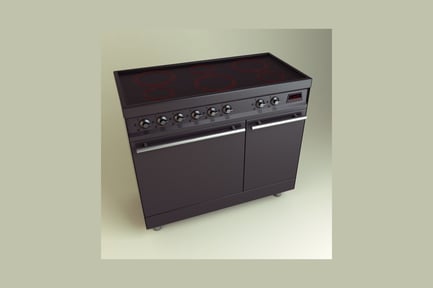 Preview: Six-burner electric range with double oven and digital display