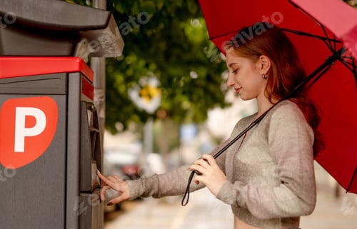 Preview: Young Woman With Umbrella