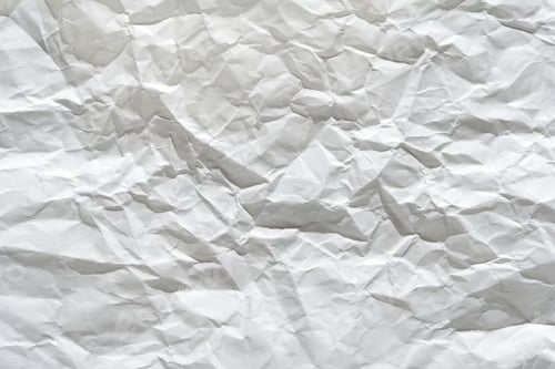 Preview: Crinkled White Paper Background for Texture or Design