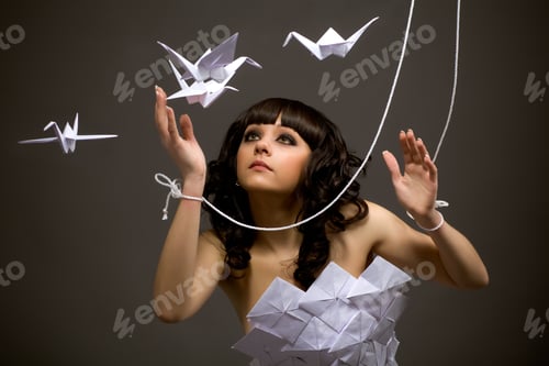 Preview: Portrait of a cute young sad girl