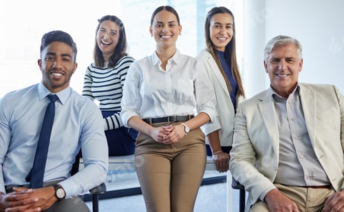 Preview: Shot of a group of businesspeople posing together in an office