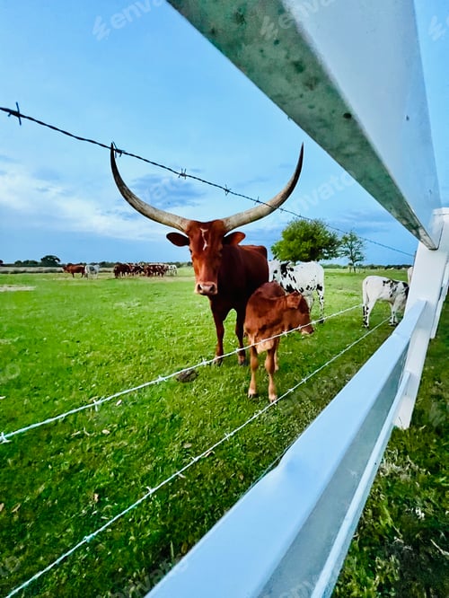 Preview: Cow and her young.