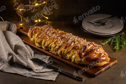Preview: Christmas braided cinnamon cake