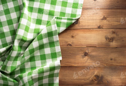 Preview: cloth napkin on wood