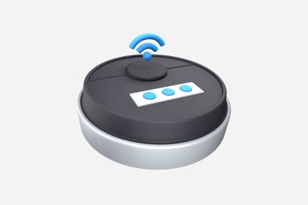 Preview: Modern Smart Robot Vacuum 3D Illustration