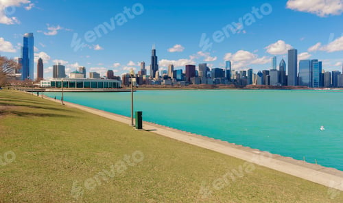 Preview: Michigan lake in Chicago City, illinios, USA