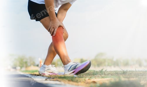 Preview: Runner Holding Painful Knee After Running Exercise