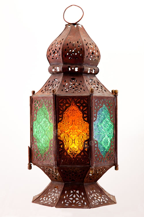Preview: Lantern with colored stained glass