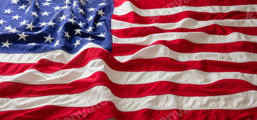 Preview: American flag wave background, USA National Holiday, Memorial and Independence day, July 4th