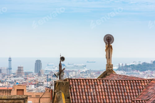 Preview: Buildings roofs in Barcelona, Spain