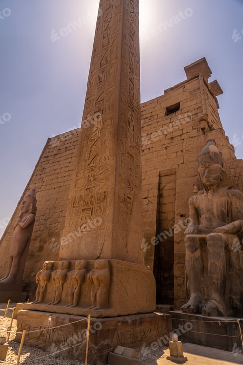 Preview: Beautiful facade of one of the most beautiful temples in Egypt. Luxor Temple