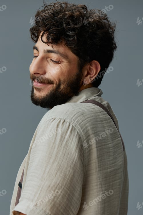 Preview: Man handsome person guy portrait face isolated casual background