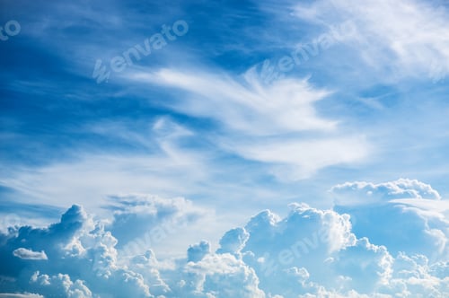 Preview: blue sky with white clouds