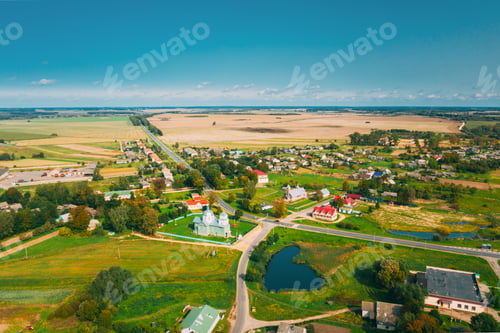 Preview: Porplishte, Dokshitsy District, Vitsebsk Region, Belarus. Old Wooden Church of Transfiguration And