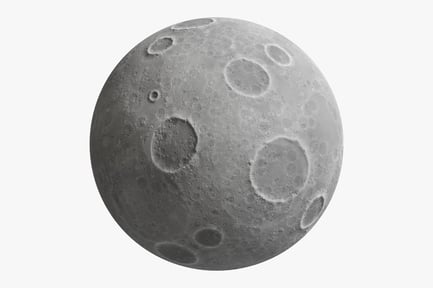 Preview: Stylized Lunar Surface With Impact Craters