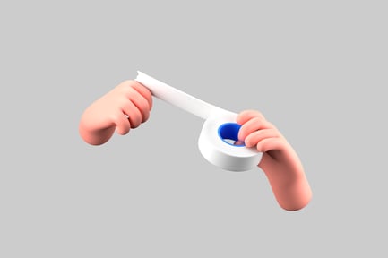 Preview: Cartoon Hands Rolling Tape