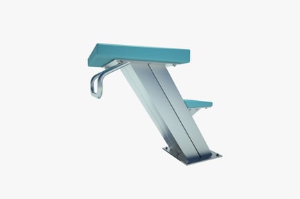 Preview: Medical examination table with integrated seat and armrest
