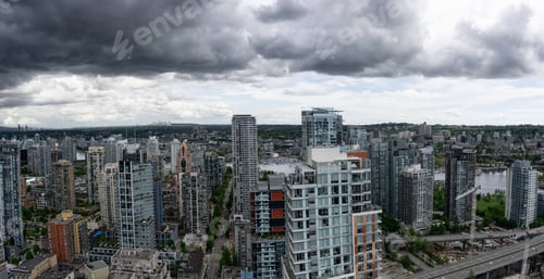 Preview: Aerial panoramic view of a modern cityscape