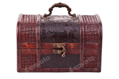 Preview: Vintage chest isolated on white