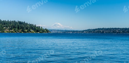 Preview: A View Of Mount Rainier Acroos Lake Washington In Seattle.