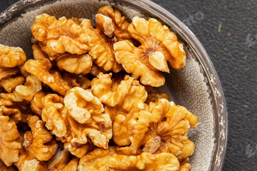 Preview: Walnut kernels peeled dried walnuts tasty snack fresh delicious gourmet food background