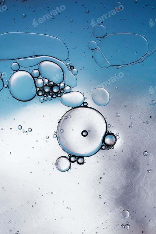 Preview: air bubbles underwater, abstract water background
