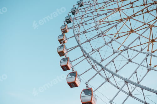 Preview: Ferris Wheel Against Blue Sky, Day Time