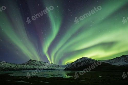 Preview: Aurora Borealis, the natural light display in the sky, the northern lights.